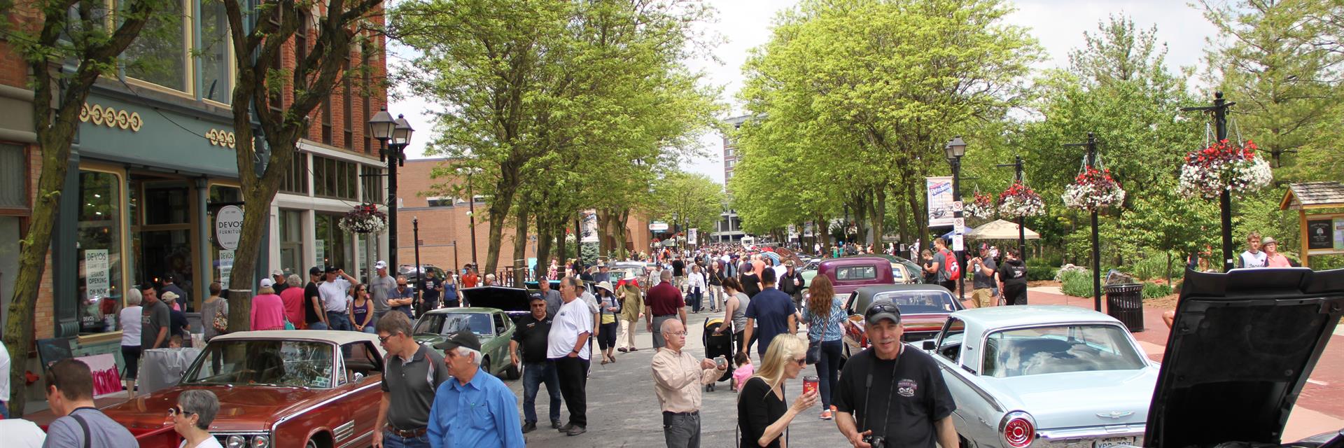 large crowd at a festival in downtown chatham